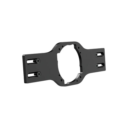 Right three-quarter view of the black SIMGASM Asetek front wheel-mount bracket
