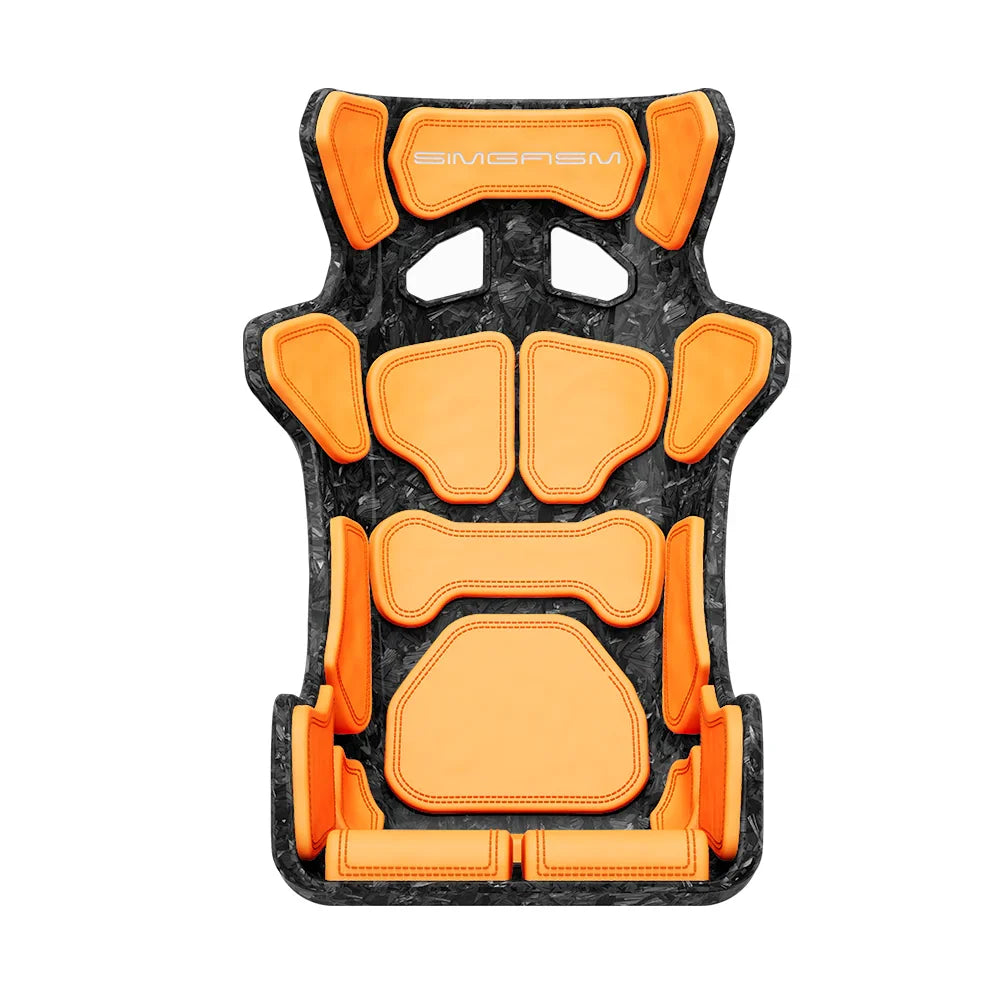 SIMGASM | Atlas Sim Racing Seat Gran Turismo - Carbon - Orange