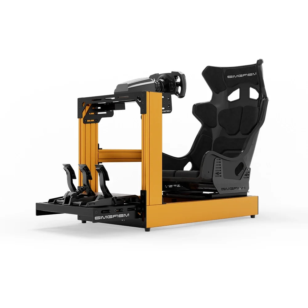 SIMGASM | Sport Aluminum Sim Racing Cockpit - Orange