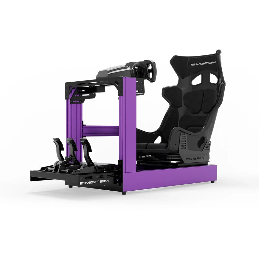 SIMGASM | Sport Aluminum Sim Racing Cockpit - Purple