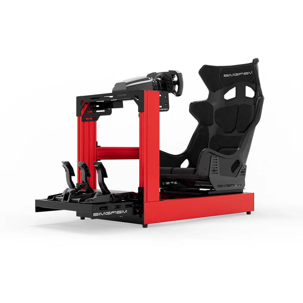 SIMGASM | Sport Aluminum Sim Racing Cockpit - Red