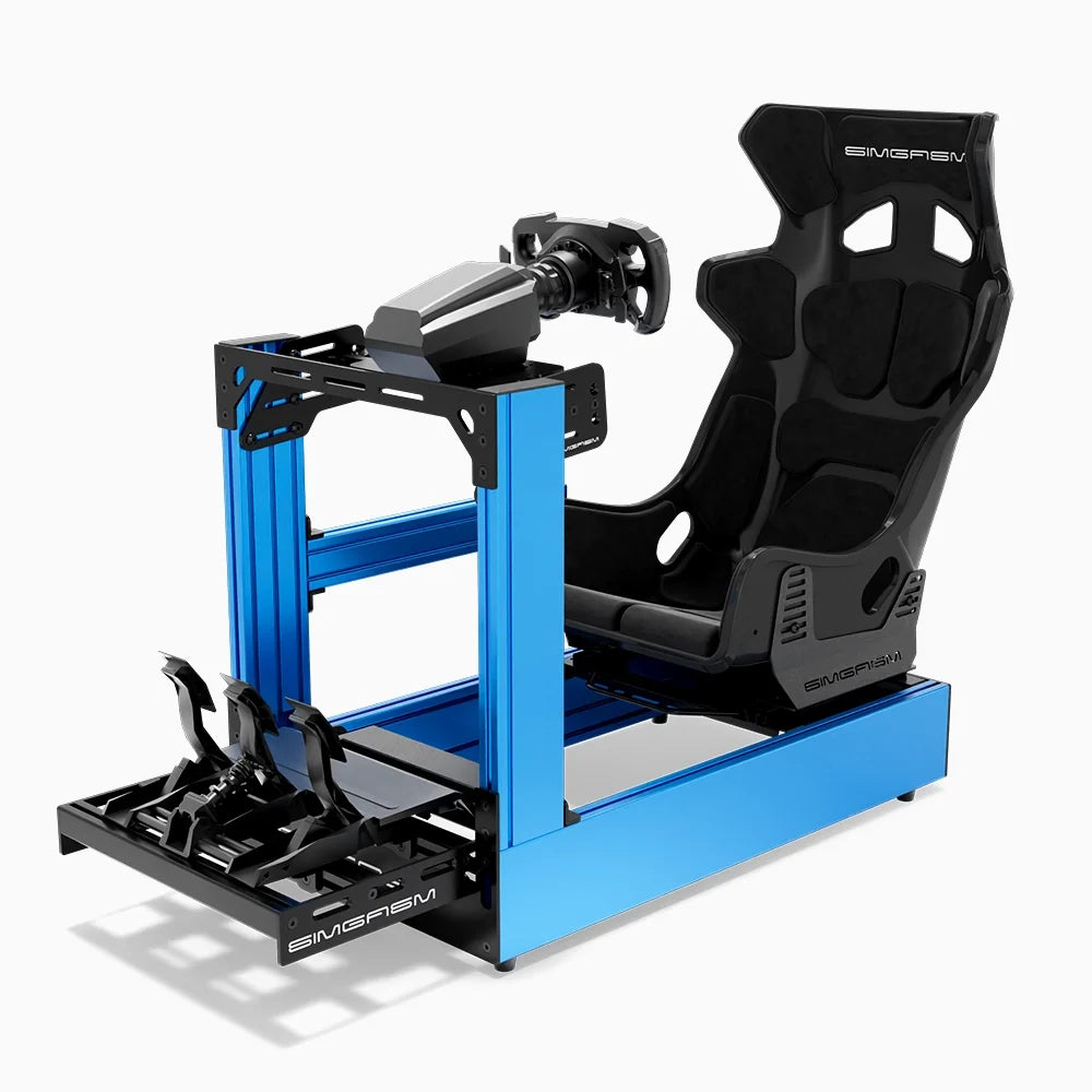 SIMGASM | Pro Aluminum Sim Racing Cockpit - Blue