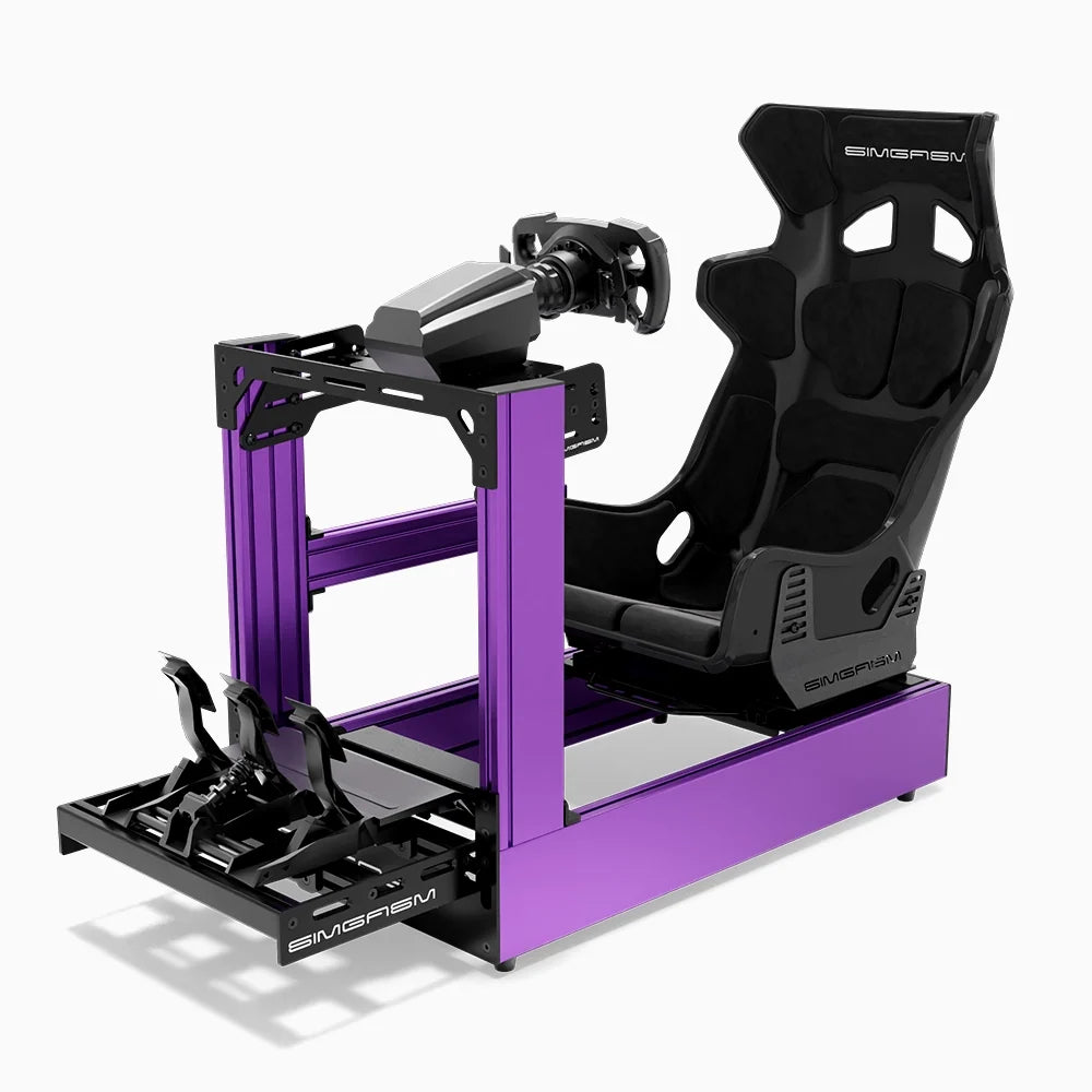 SIMGASM | Pro Aluminum Sim Racing Cockpit - Purple