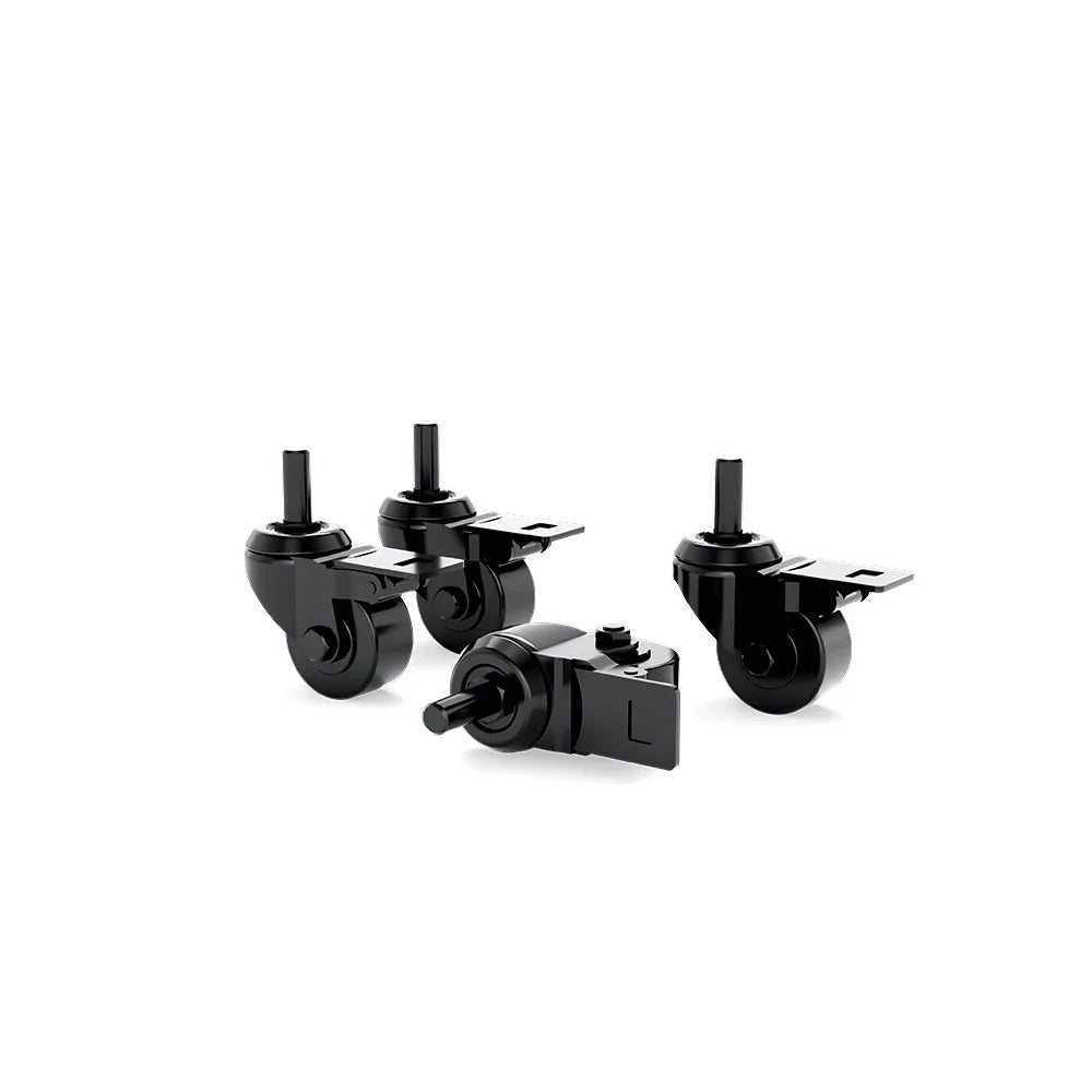 Black SIMGASM caster-wheel set arranged with four wheels and mounting hardware