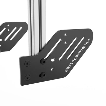 SIMGASM | Core Integrated Quad Monitor Stand VESA 75/100 - Silver
