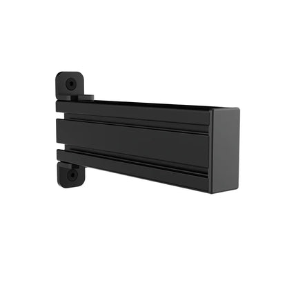 Left three-quarter view of the black SIMGASM Core side-profile mounting arm