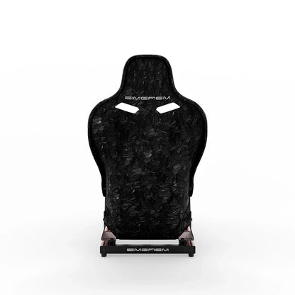 SIMGASM Hobby sim racing cockpit, rear view of Formula seat with Forged Carbon Look