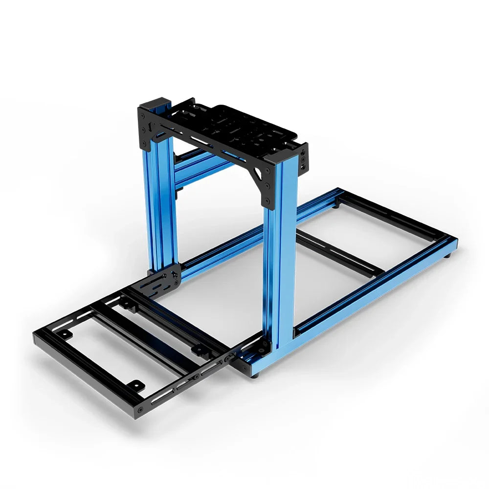 SIMGASM | Hobby Aluminum Sim Racing Cockpit - Blue - Bottom Mount