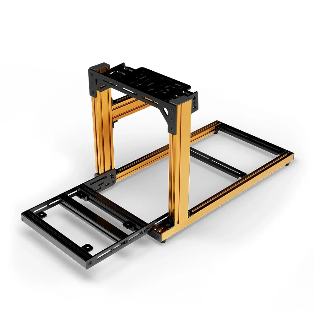 SIMGASM | Hobby Aluminum Sim Racing Cockpit - Orange - Bottom Mount