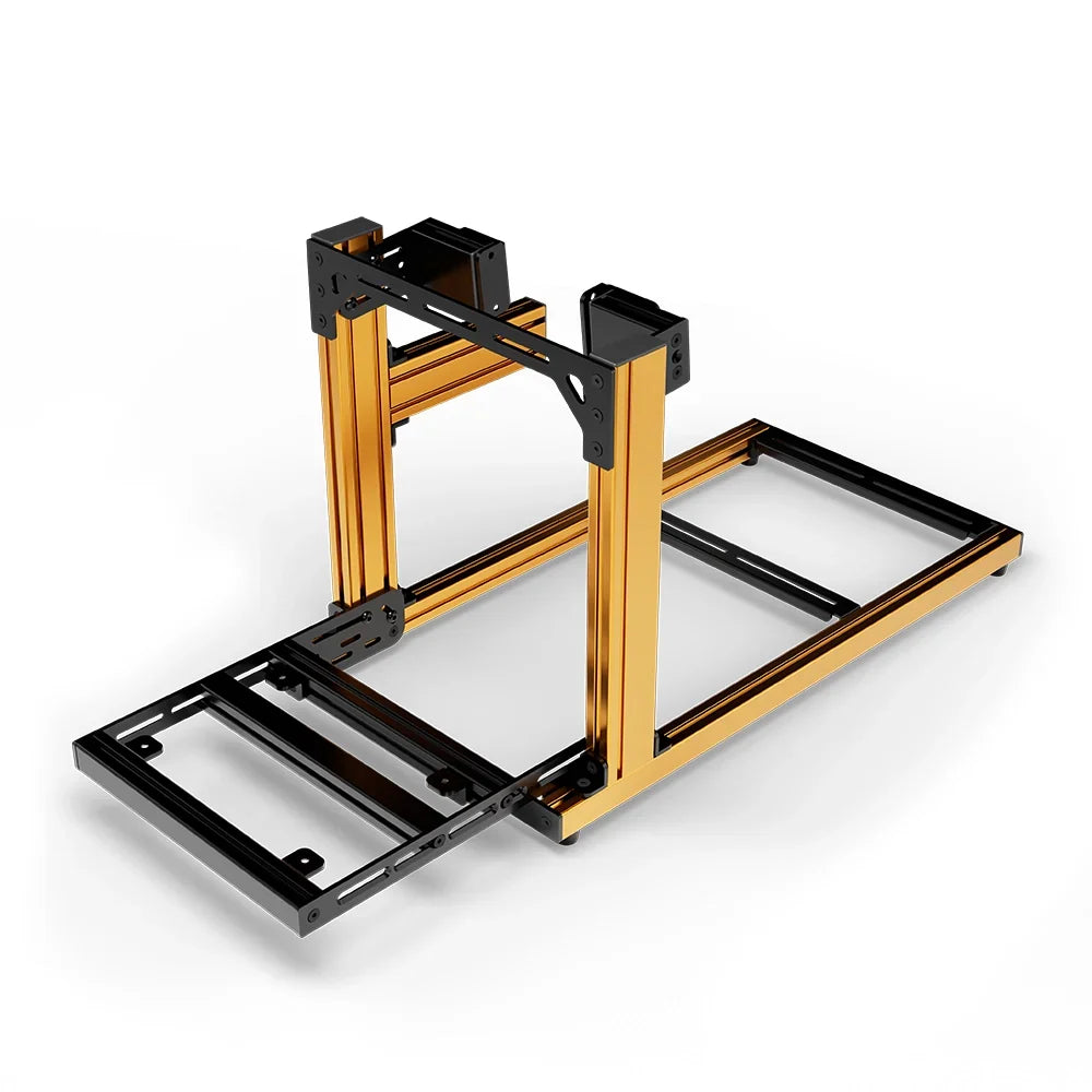 SIMGASM | Hobby Aluminum Sim Racing Cockpit - Orange - Side Mount