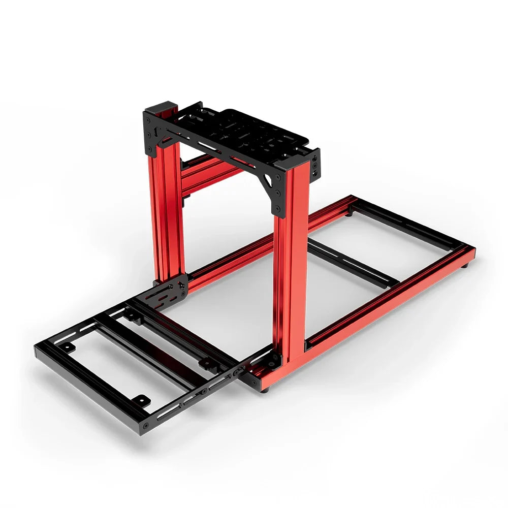 SIMGASM | Hobby Aluminum Sim Racing Cockpit - Red - Bottom Mount