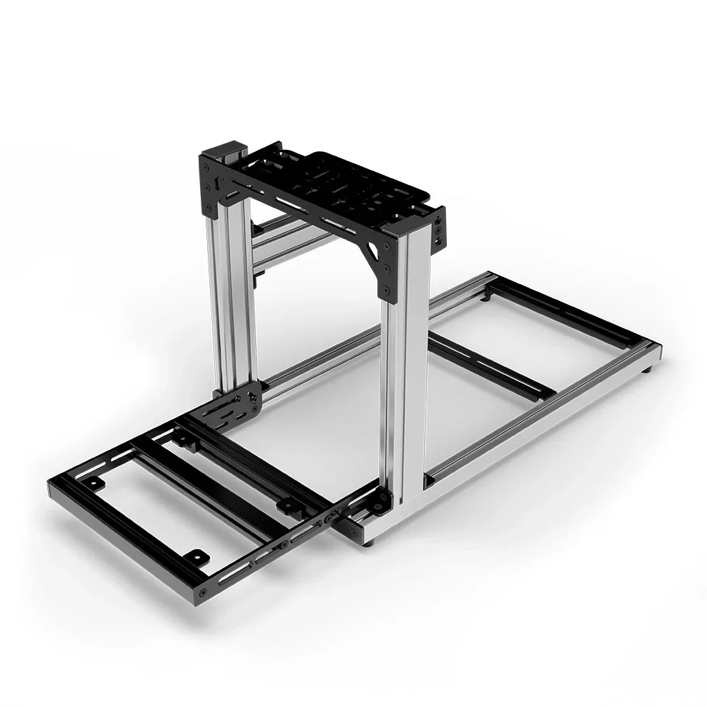 SIMGASM | Hobby Aluminum Sim Racing Cockpit - Silver - Bottom Mount