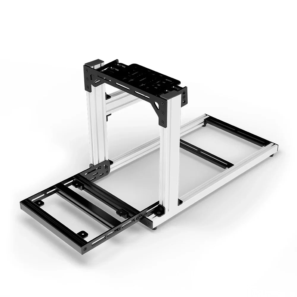 SIMGASM | Hobby Aluminum Sim Racing Cockpit - White - Bottom Mount