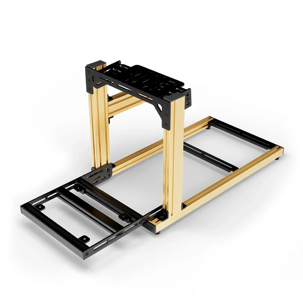 SIMGASM | Hobby Aluminum Sim Racing Cockpit - Yellow - Bottom Mount