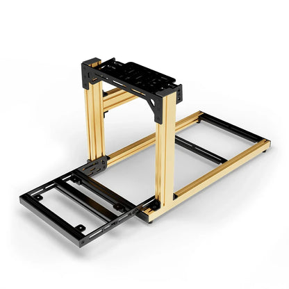 SIMGASM | Hobby Aluminum Sim Racing Cockpit - Yellow - Bottom Mount