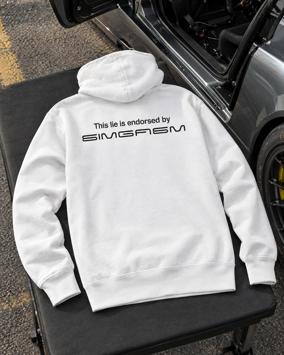 SIMGASM | One More Race Hoodie - White