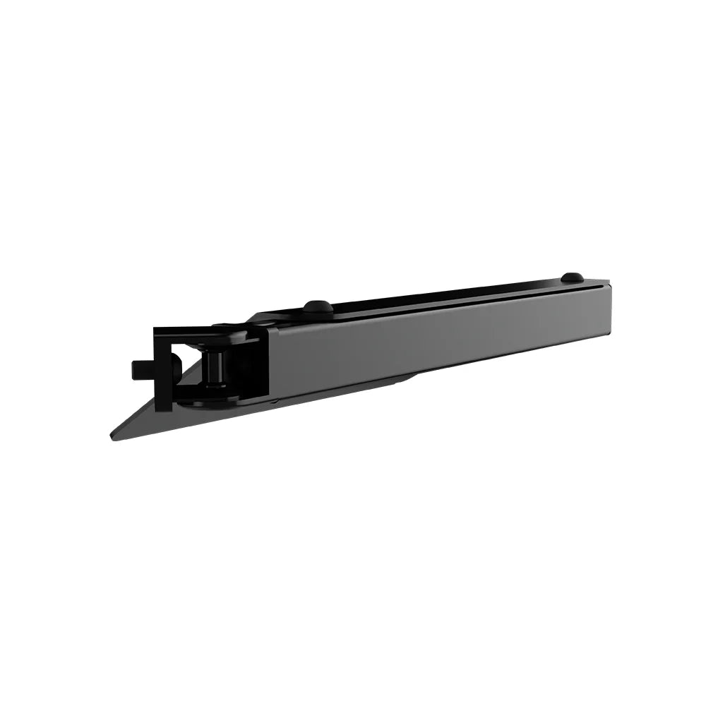 Black SIMGASM keyboard swivel mount shown folded alongside its mounting profile