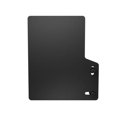 Front-right three-quarter view of the black SIMGASM mouse tray and side mounting tab