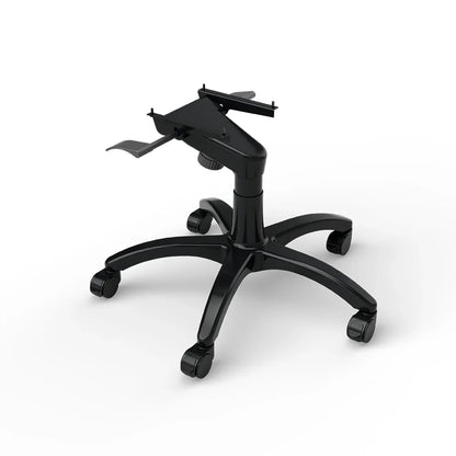 Right three-quarter view of the black SIMGASM office-chair base and gas-lift mount