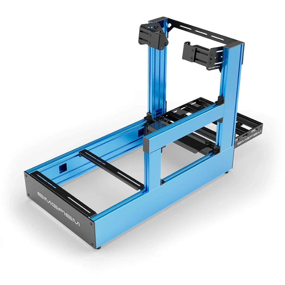 SIMGASM | Pro Aluminum Sim Racing Cockpit - Blue - Side Mount