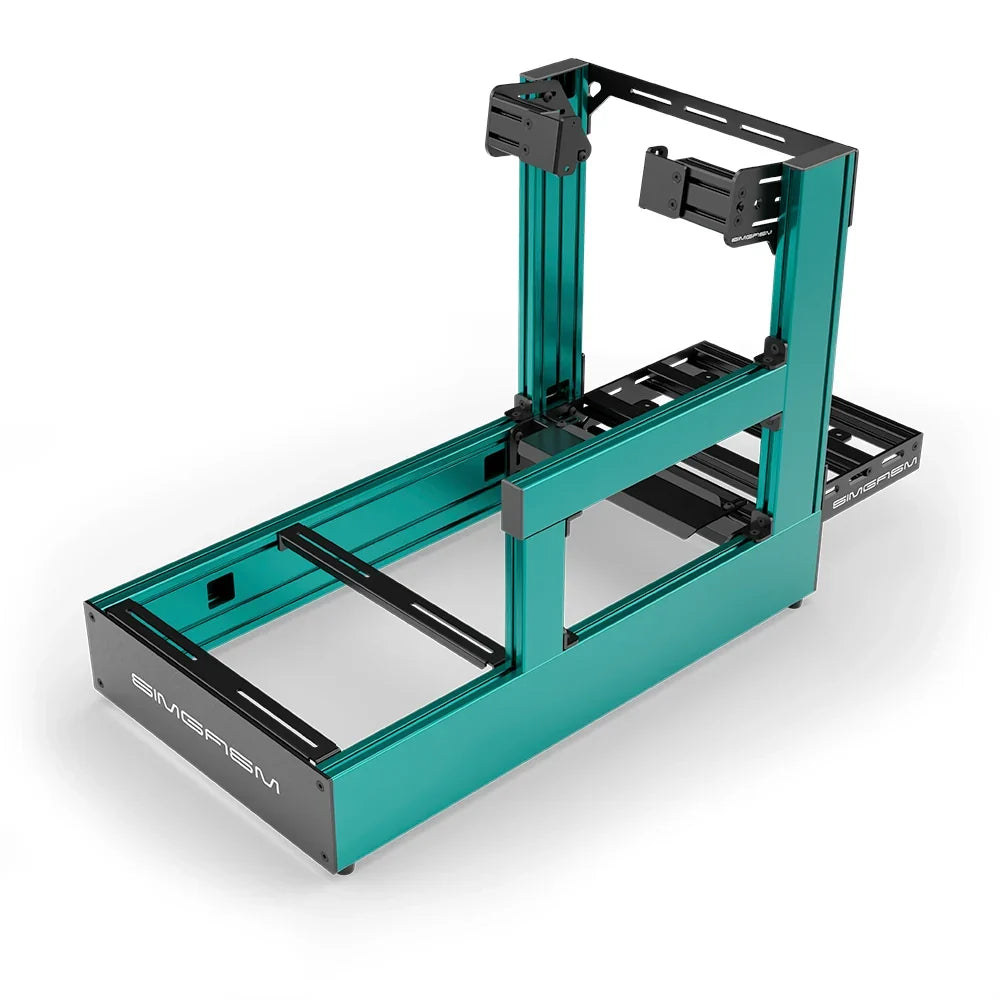 SIMGASM | Pro Aluminum Sim Racing Cockpit - Green - Side Mount