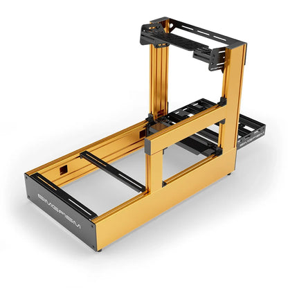 SIMGASM | Pro Aluminum Sim Racing Cockpit - Orange - Bottom Mount