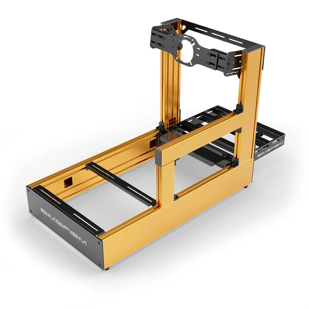 SIMGASM | Pro Aluminum Sim Racing Cockpit - Orange - Front Mount