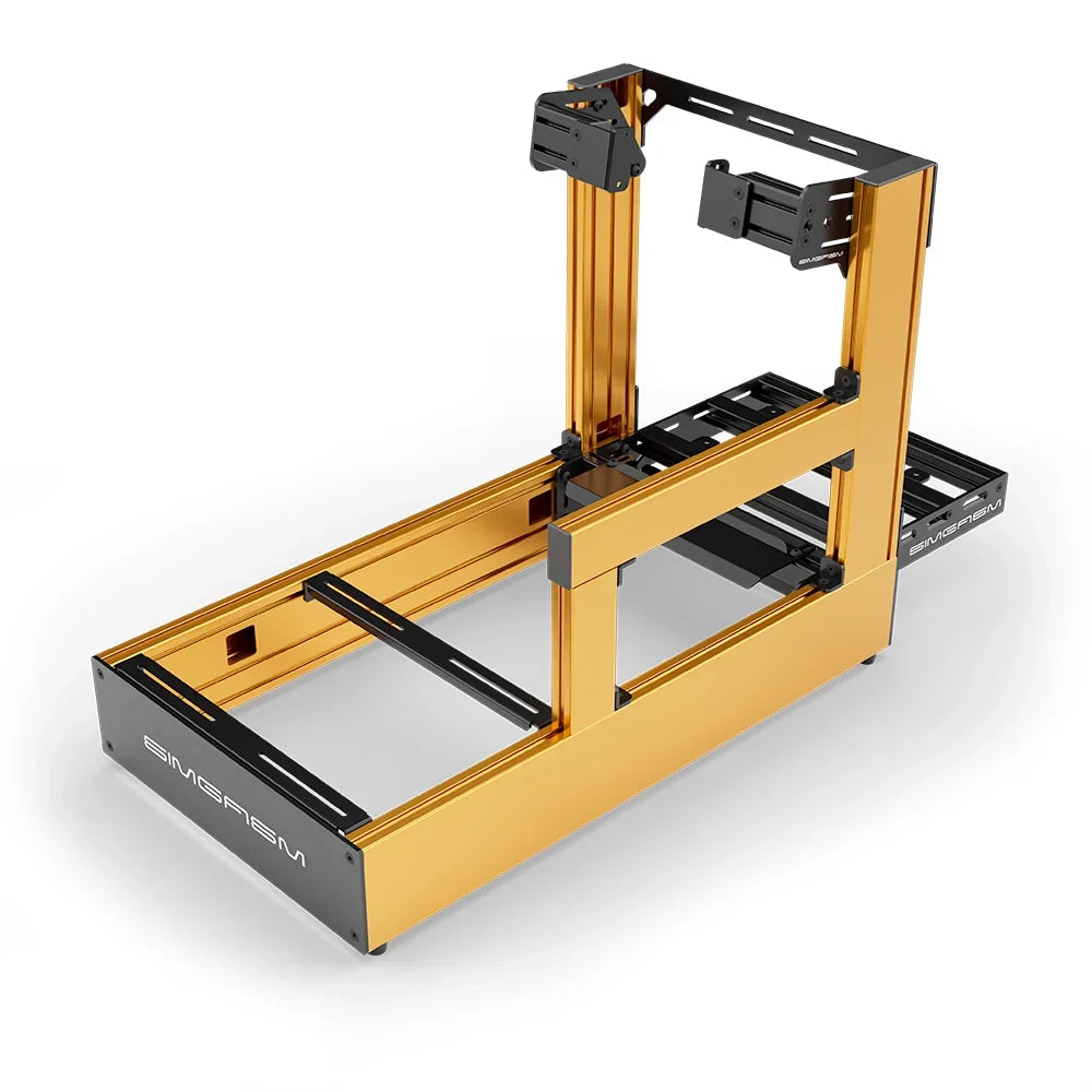 SIMGASM | Pro Aluminum Sim Racing Cockpit - Orange - Side Mount