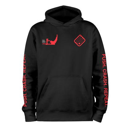 SIMGASM | Push. Crash. Repeat. Hoodie - Black
