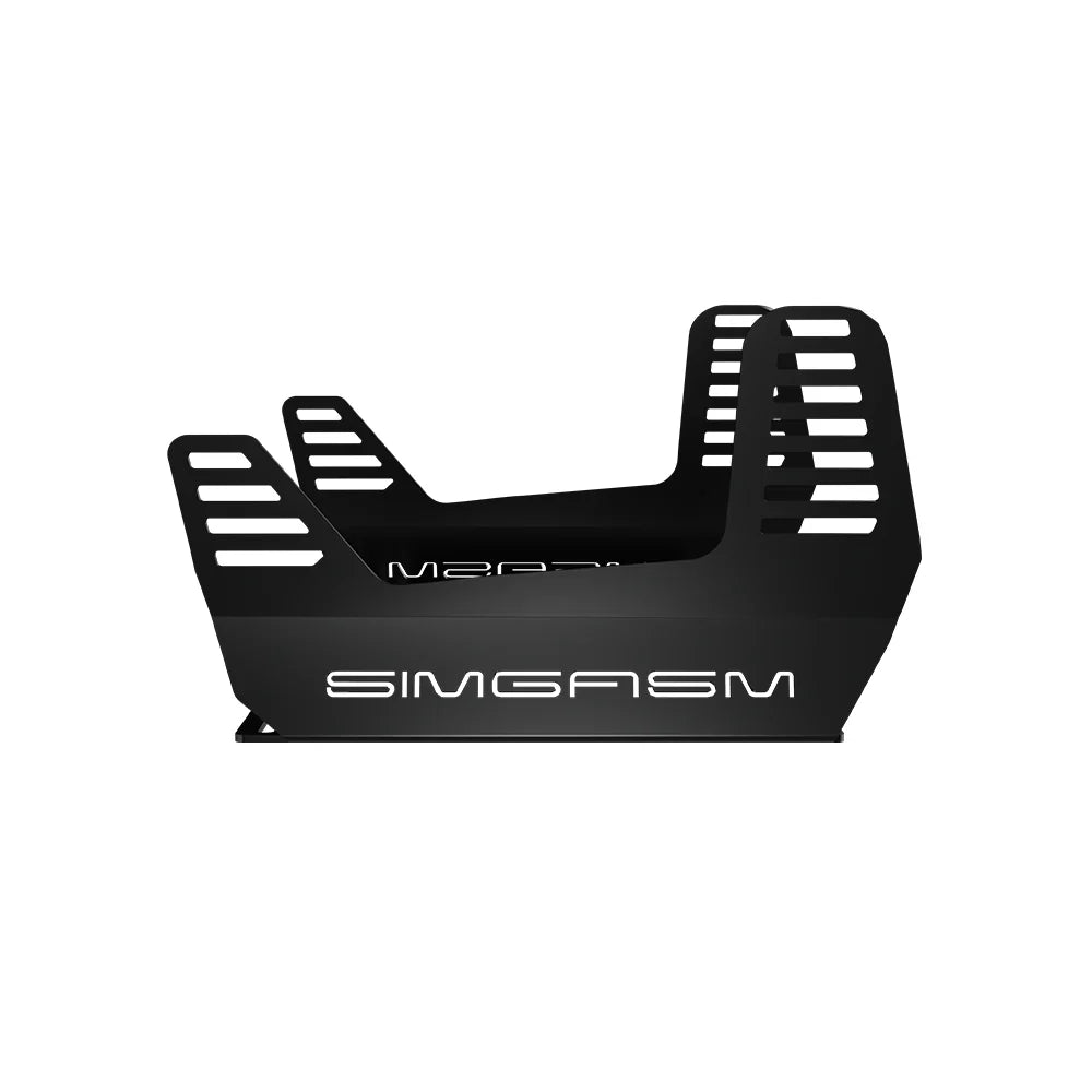 Side view of the black SIMGASM seat-bracket pair showing the adjustment range