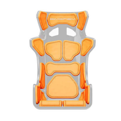 Orange Atlas GT cushion set arranged in its complete seating layout