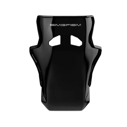 Rear view showing black trim on the black-shell SIMGASM Atlas GT seat