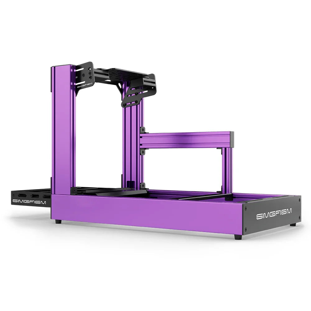 SIMGASM | Sport Aluminum Sim Racing Cockpit - Purple - Bottom Mount