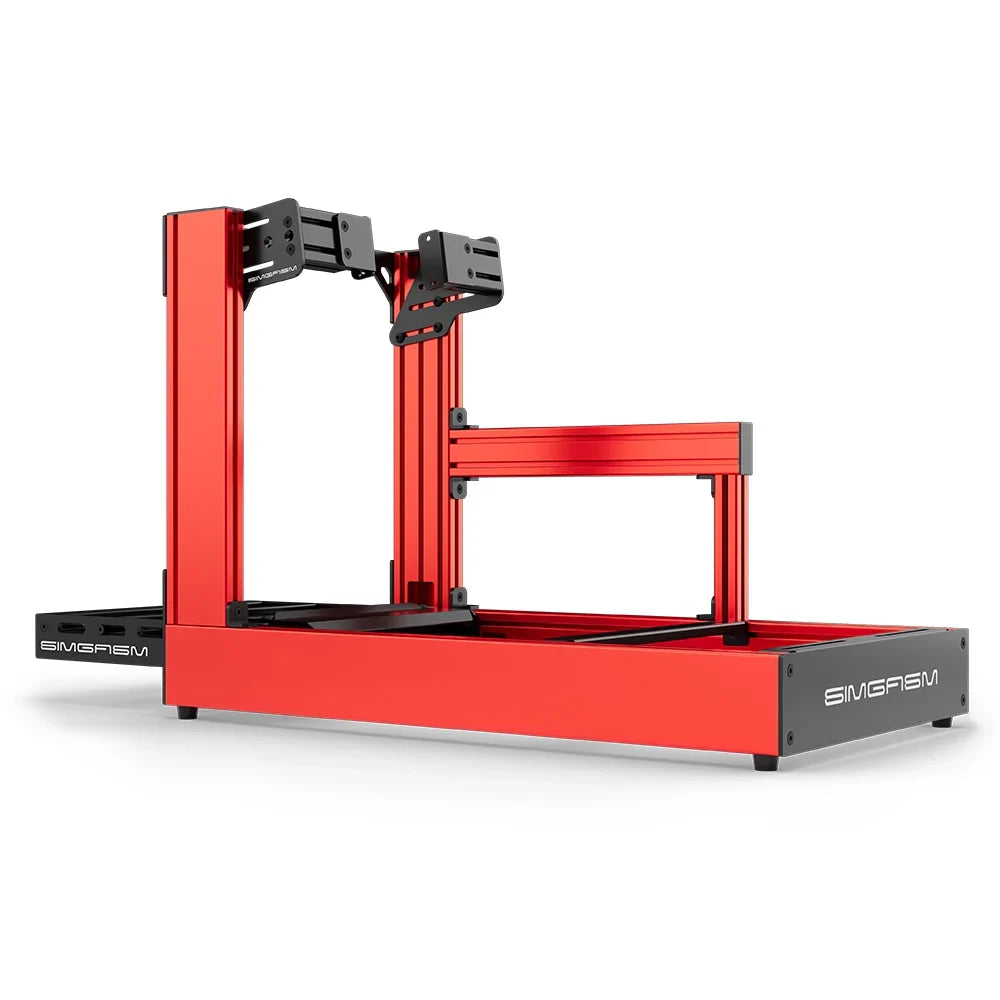 SIMGASM | Sport Aluminum Sim Racing Cockpit - Red - Side Mount