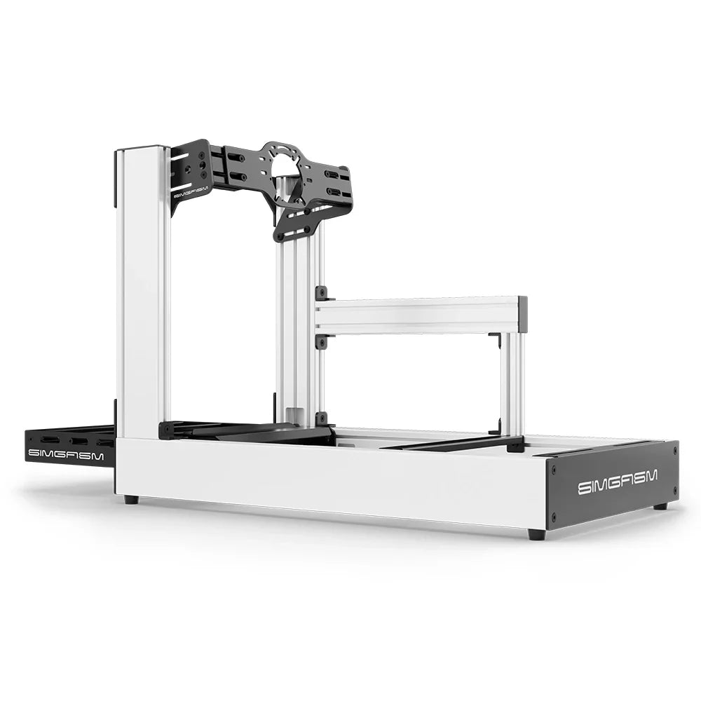 SIMGASM | Sport Aluminum Sim Racing Cockpit - White - Front Mount