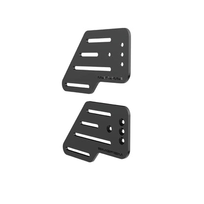 Right three-quarter view of the paired large black SIMGASM wheel-mount side plates